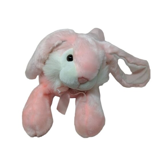 SKM Enterprises Inc Pink Bunny Rabbit Bow Neck Plush Stuffed Animal Soft Toy - Picture 2 of 8